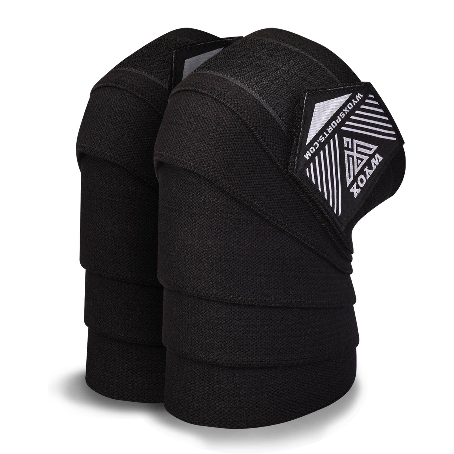 Basic Muscle Gains Knee Wraps (Pair) | 78u2033 Nylon KneeWraps For Lifting | Knee Protection For Men And Women (Black) | BMG Knee Wraps | BMG Kneewraps