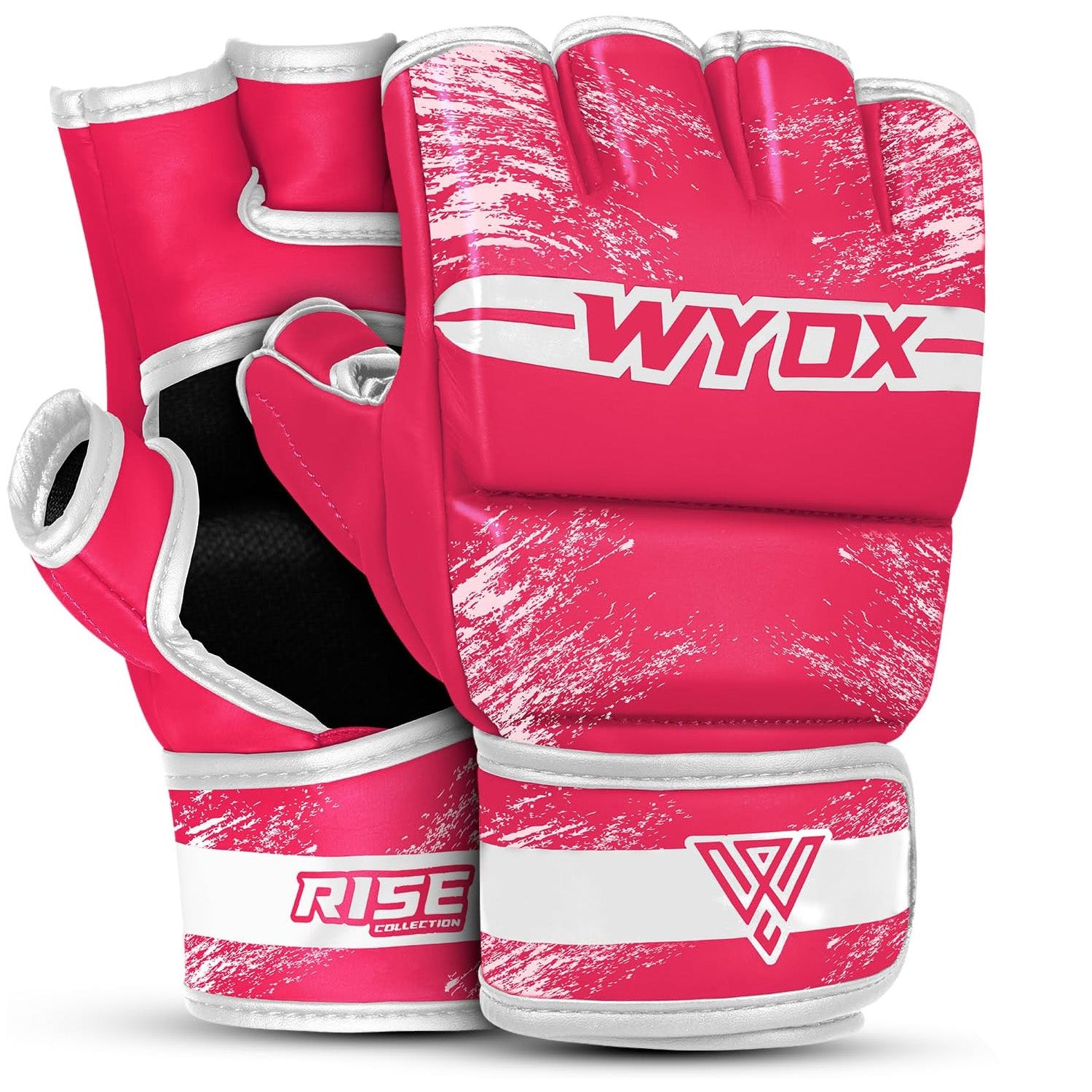 mma handschuhe pink Wyox MMA Gloves for Men Adults, Training & Sparring Gloves with Wrist Support, Padded Knuckle Protection for Boxing, Kickboxing & Martial Arts
