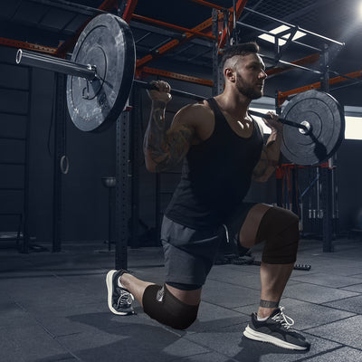 Black Weight Lifting Knee Wraps - WYOX SPORTS