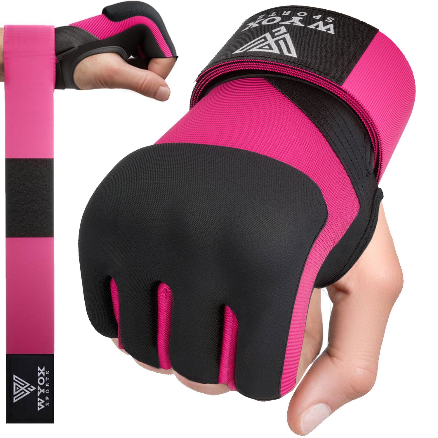 Buy Pink Gel Boxing Hand Wraps Quick Fast Wraps by Wyox Sports