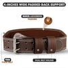 Brown Gym Belt + Red Gym Gloves Bundle