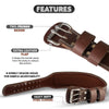 Brown Gym Belt + Red Gym Gloves Bundle