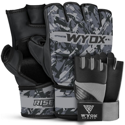 Grey MMA Gloves + Neoprene Bundle