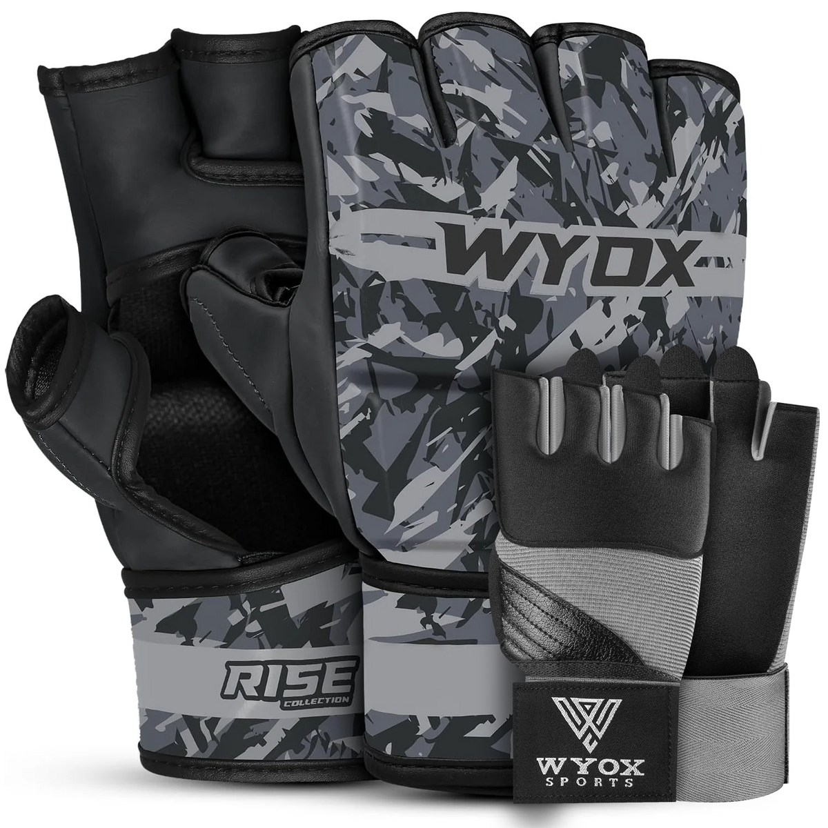 Grey MMA Gloves + Neoprene Bundle