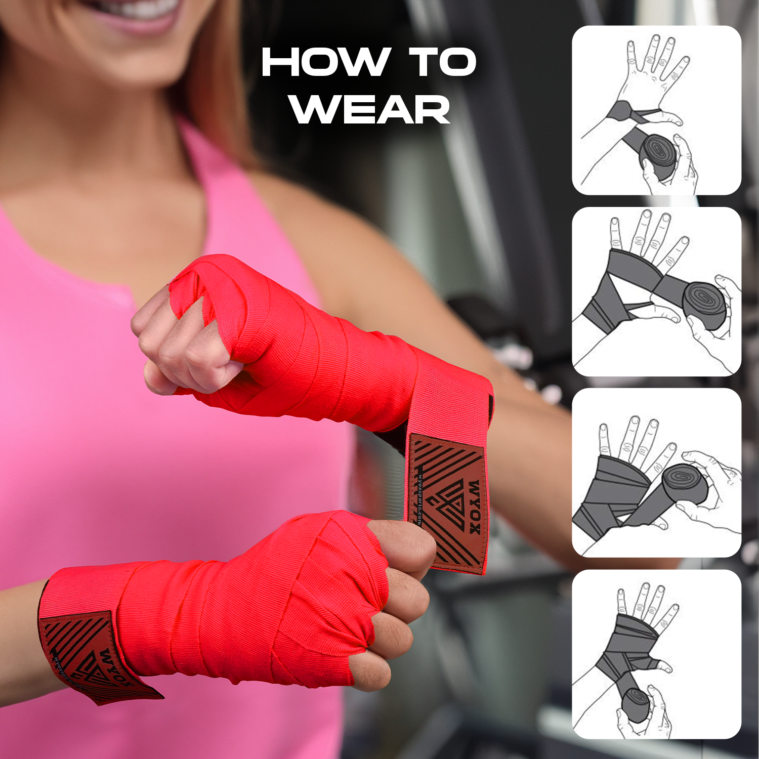 Boxing Hand Wraps - Red