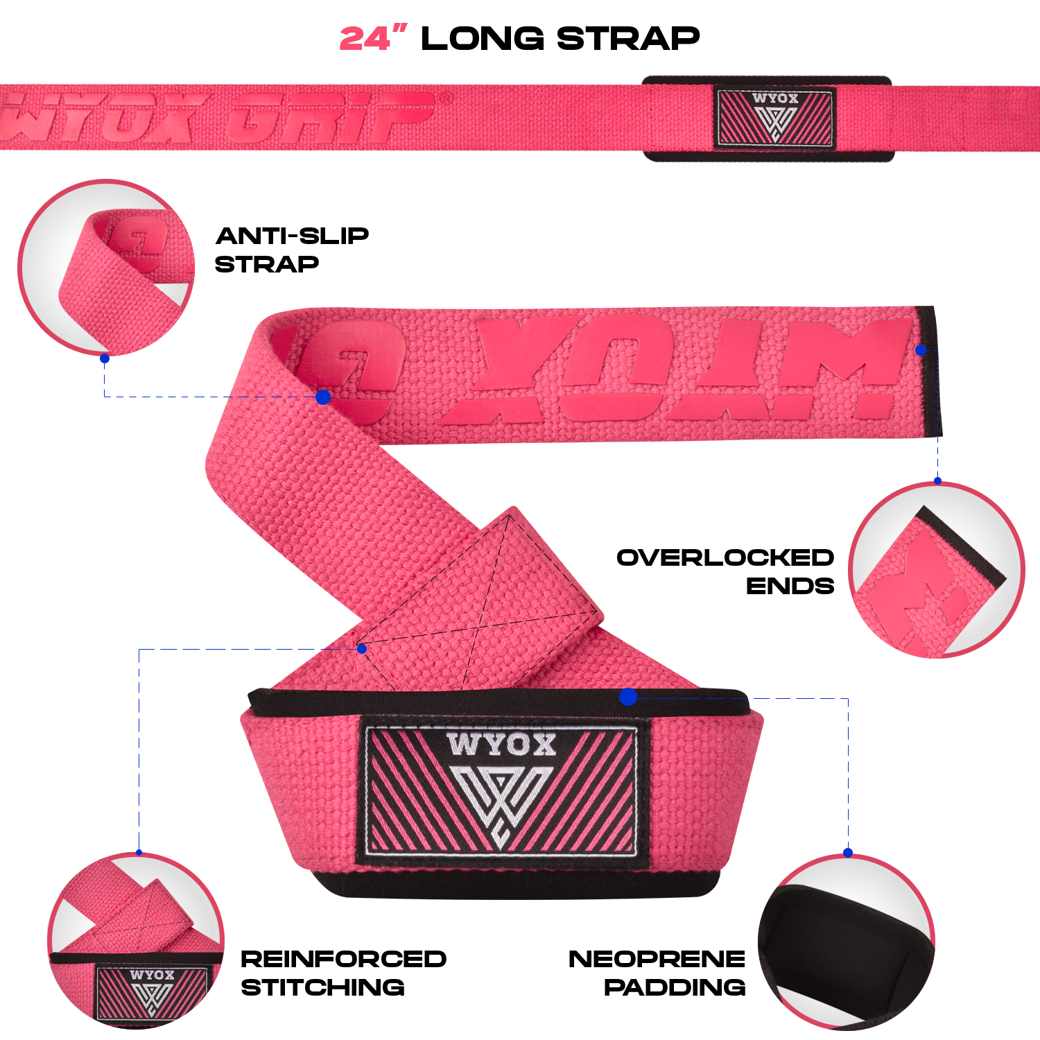 Pink Weight Lifting Strap - WYOX