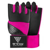 Black Boxing Gloves + Pink Neoprene Wraps Bundle