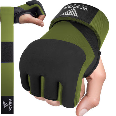 Army Green Boxing Hand Wraps - Neoprene
