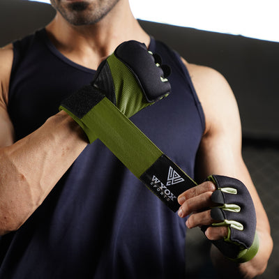 Army Green Boxing Hand Wraps - Neoprene