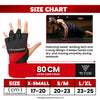 Black Boxing Gloves + Red Neoprene Wraps Bundle