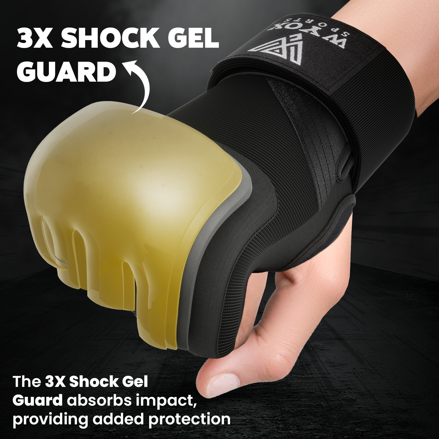 Black Quick Hand wraps Gloves