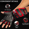 Brown Gym Belt + Red Gym Gloves Bundle