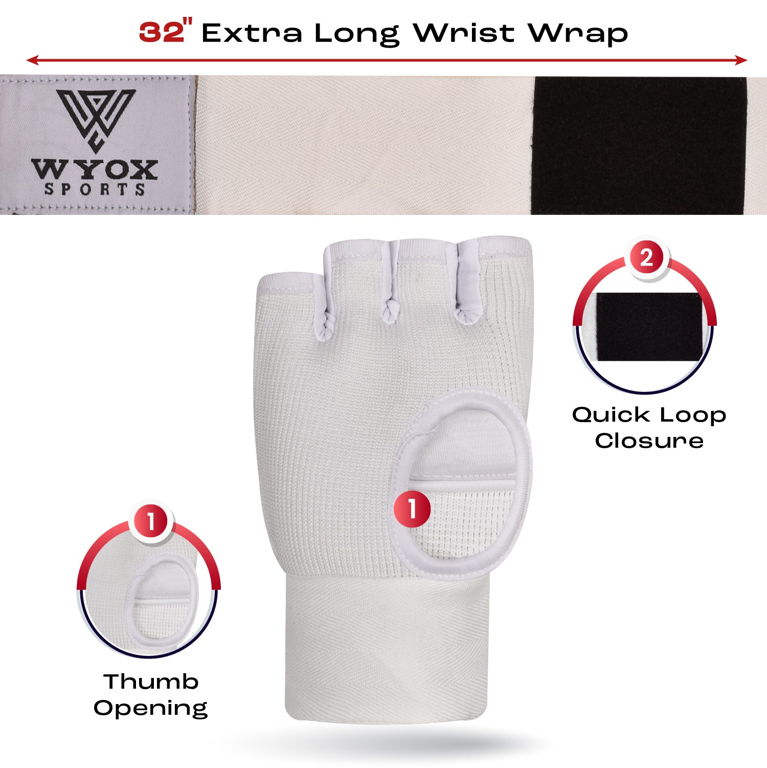 Gel Hosiery Inner Gloves - White 
