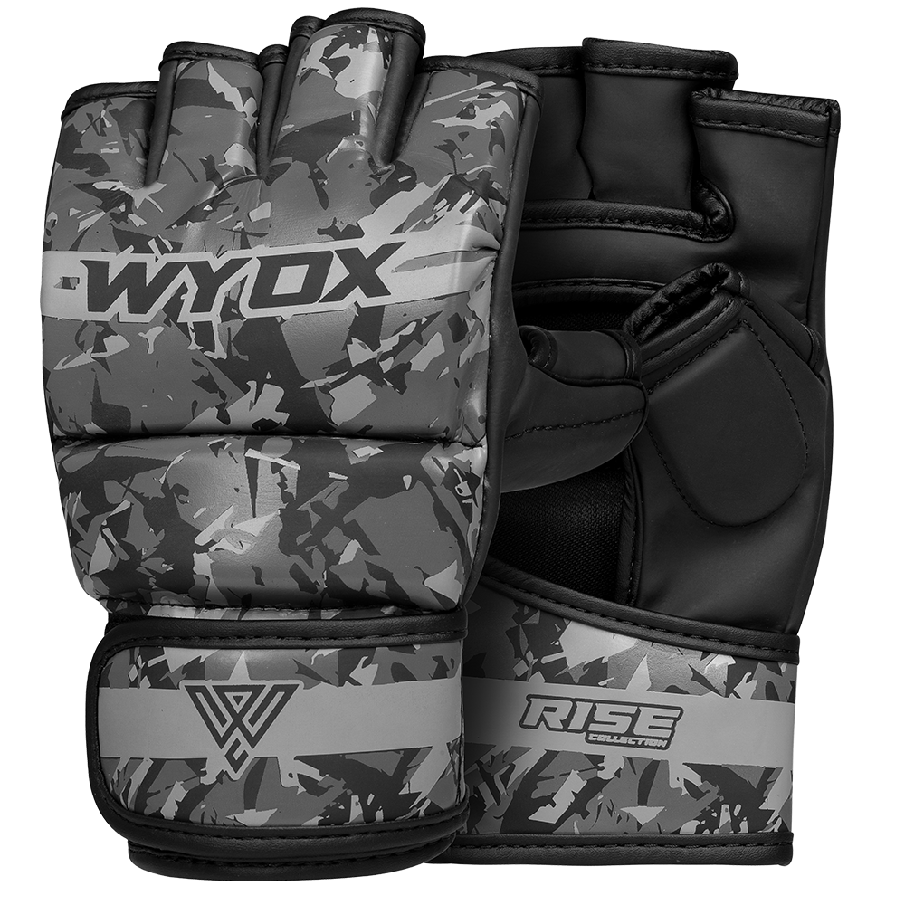 MMA Fighting Gloves Grey Camo Premium Boxing MMA Gear