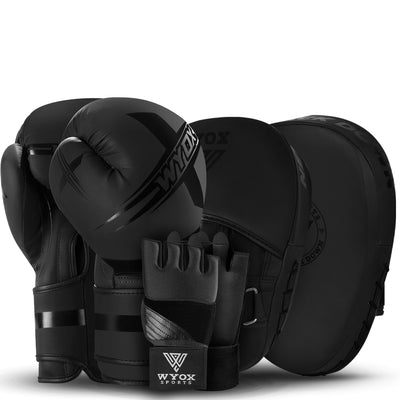 Boxing Gloves, Quick Wraps & Focus Pads Bundle