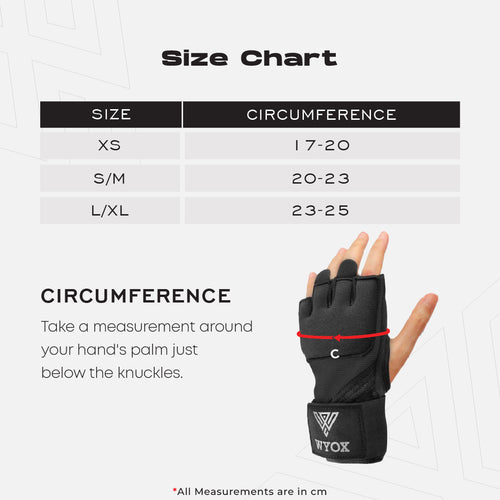 Neoprene_Gloves SIZE CHART
