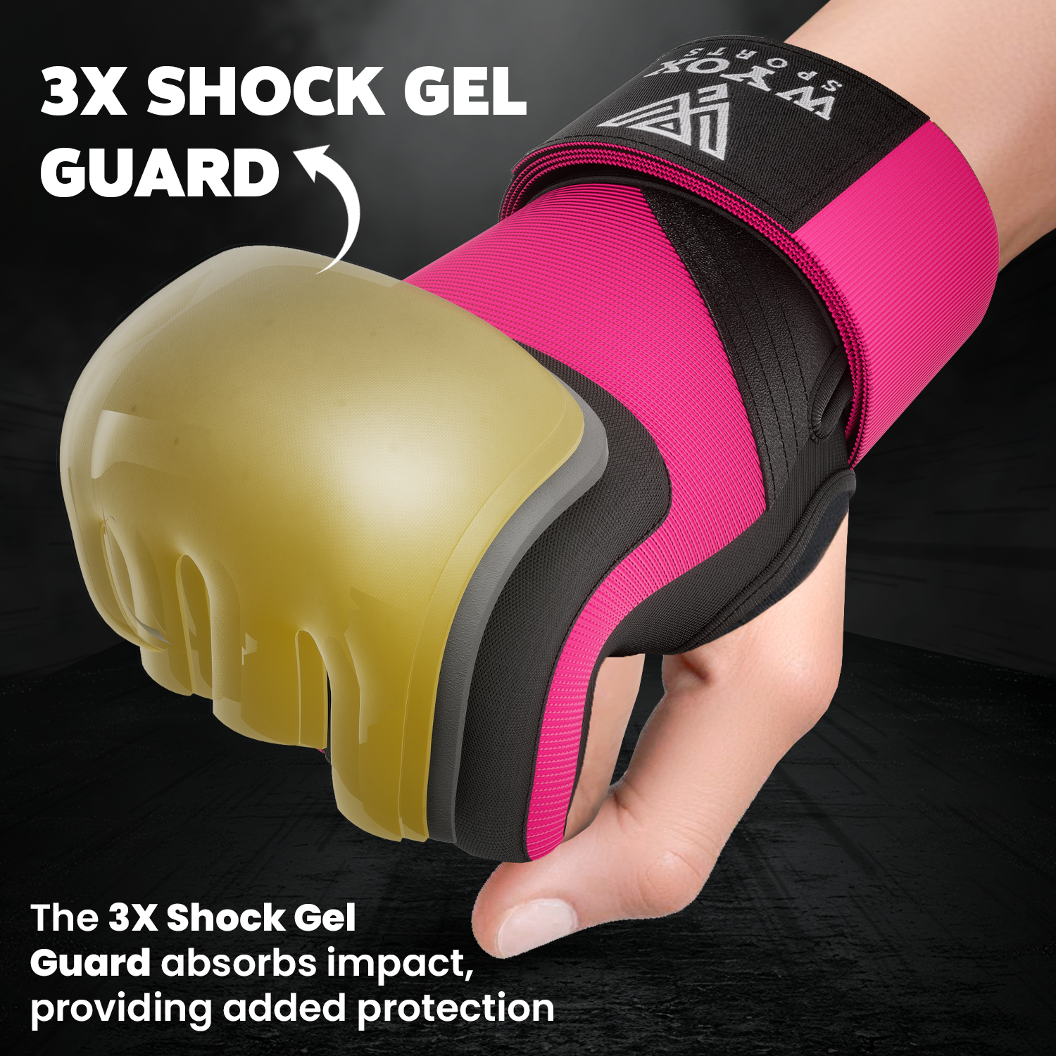 Pink Quick Hand wraps Gloves