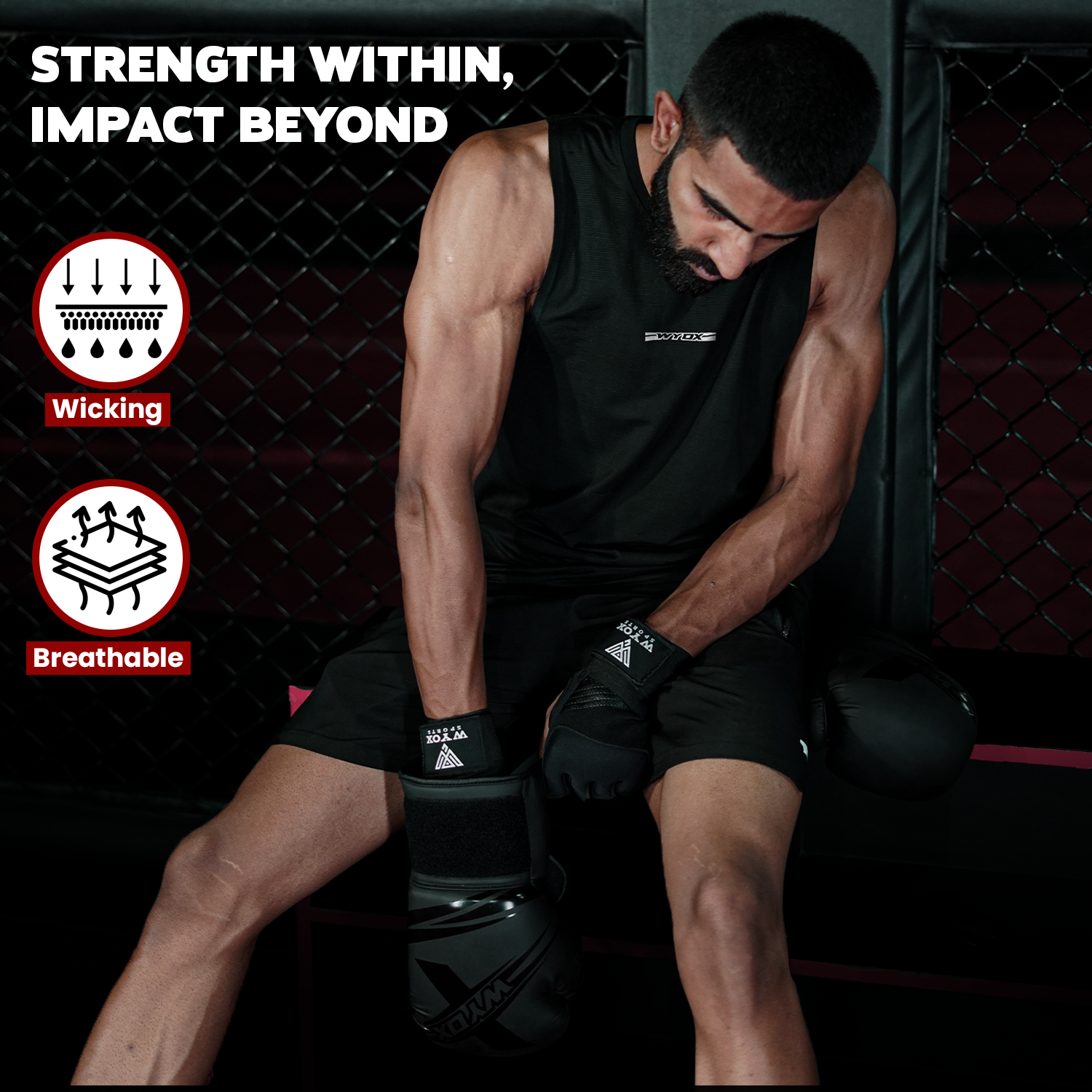 Pro Black Quick Hand wraps Gloves