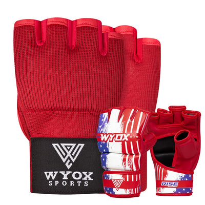 Red MMA Gloves + Red IGGH Bundle