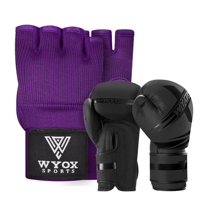 Black Boxing Gloves + Purple IGGH Bundle
