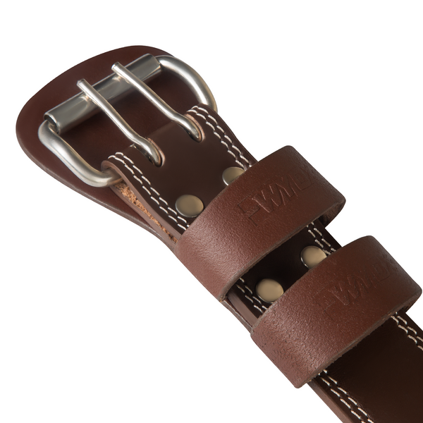 brown weightlifting belt